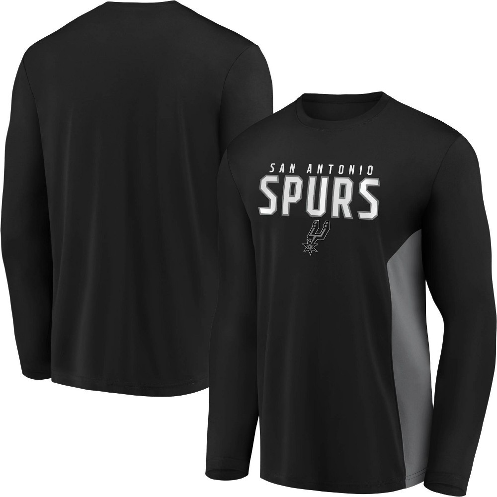 slide 3 of 3, NBA San Antonio Spurs Men's Synthetic Long Sleeve T-Shirt - XL, 1 ct