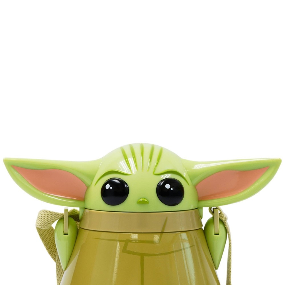 slide 3 of 3, Star Wars Plastic The Child Flip Top Tumbler with Strap Green, 22 oz