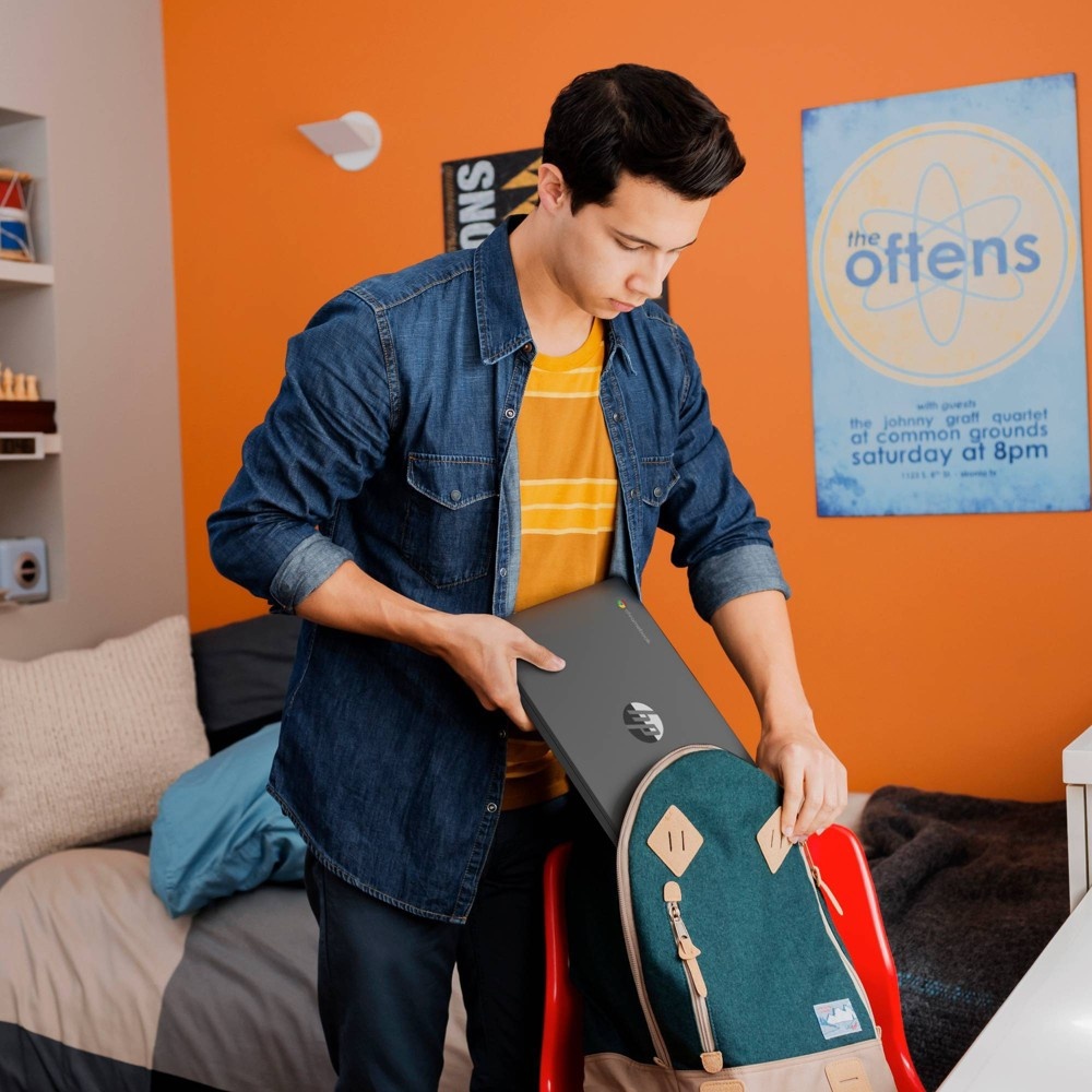 slide 4 of 8, HP Inc. HP 11.6" Chromebook Laptop with Chrome OS - MediaTek Processor - 4GB RAM Memory - 32GB Flash Storage - Ash Gray (11a-na0035nr), 1 ct