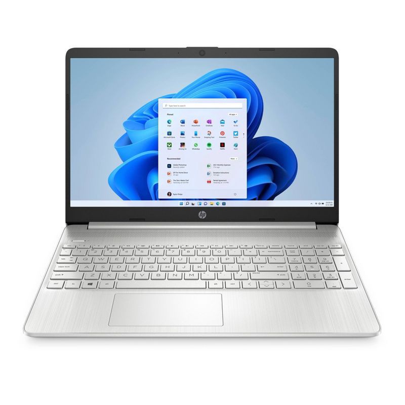 slide 1 of 1, HP Inc. HP 15.6" Touchscreen Laptop with Windows Home in S mode - AMD Ryzen 3 Processor - 4GB RAM Memory - 256GB SSD Storage - Silver (15-ef1041nr), 1 ct