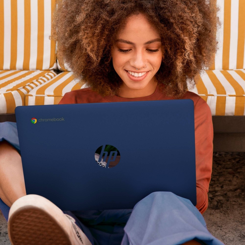 slide 5 of 8, HP Inc. HP 11.6" Touchscreen Chromebook Laptop with Chrome OS - MediaTek Processor - 4GB RAM Memory - 32GB Flash Storage - Indigo Blue (11a-na0036nr), 1 ct