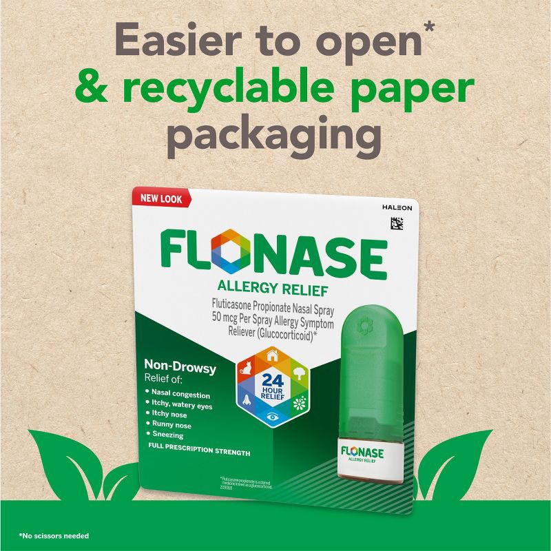 slide 7 of 9, Flonase Allergy Relief Nasal Spray - Fluticasone Propionate - 0.38 fl oz, 0.38 fl oz