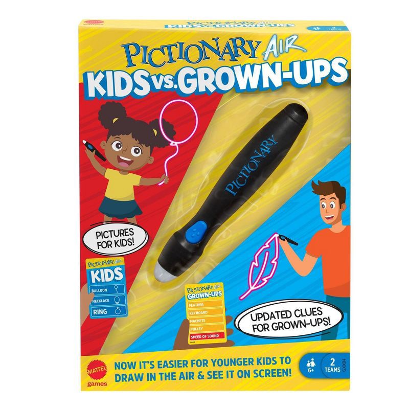 slide 1 of 1, Mattel Pictionary Air Kids vs. Grown-Ups Game, 1 ct