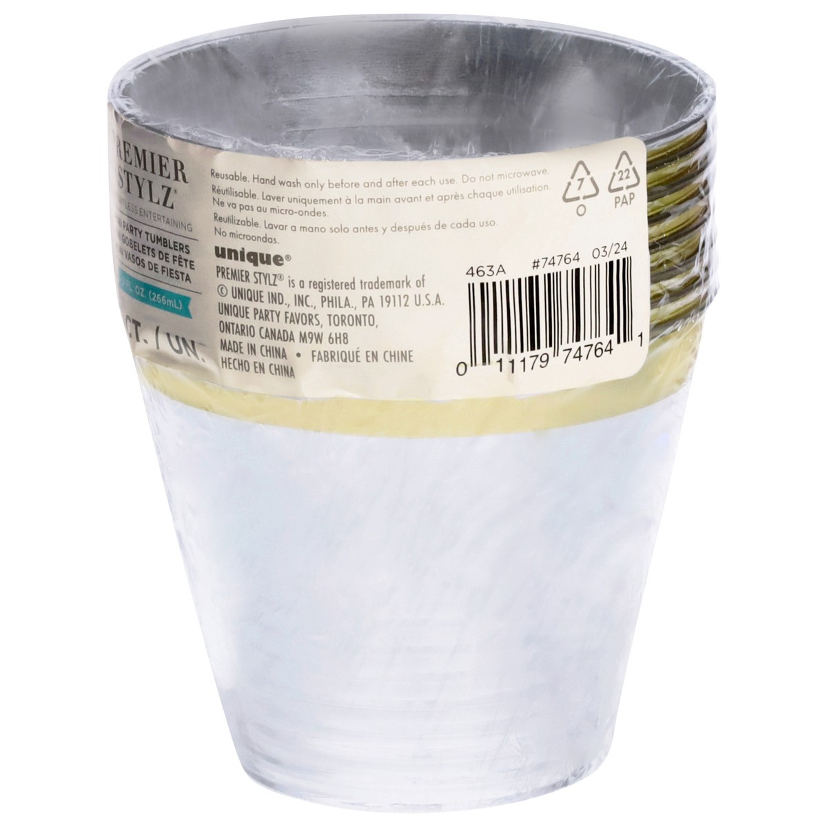 slide 4 of 4, Unique Plastic Tumbler 9 Ounces, 1 oz