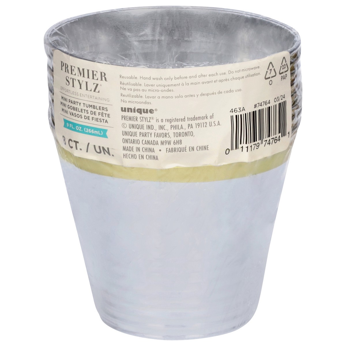 slide 1 of 4, Unique Plastic Tumbler 9 Ounces, 1 oz