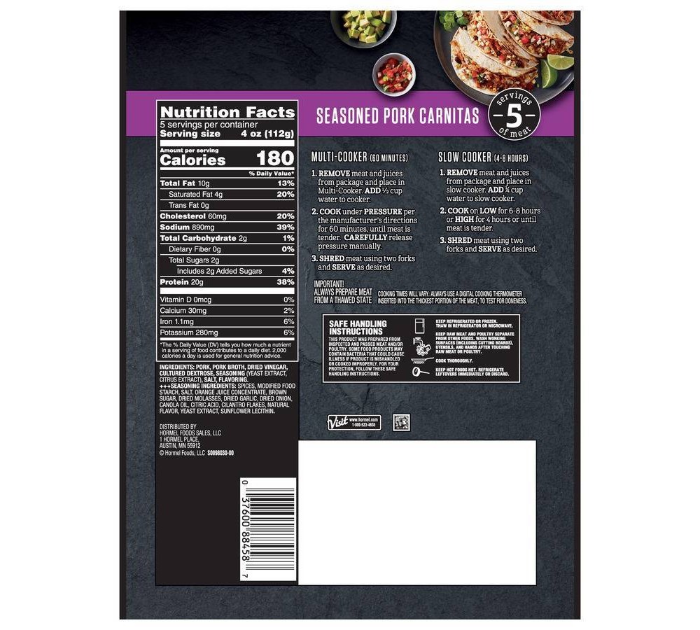 slide 2 of 2, Hormel Culinary Cookers Carnitas Pork Roast, 1.25 lb