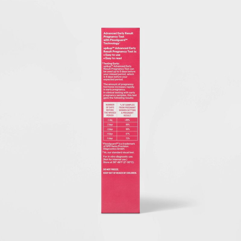 slide 3 of 5, Advanced Early Result Pregnancy Test - 2ct - up&up™, 2 ct