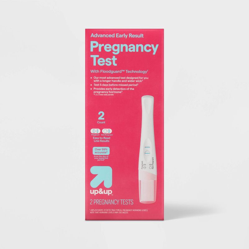 slide 1 of 5, Advanced Early Result Pregnancy Test - 2ct - up&up™, 2 ct