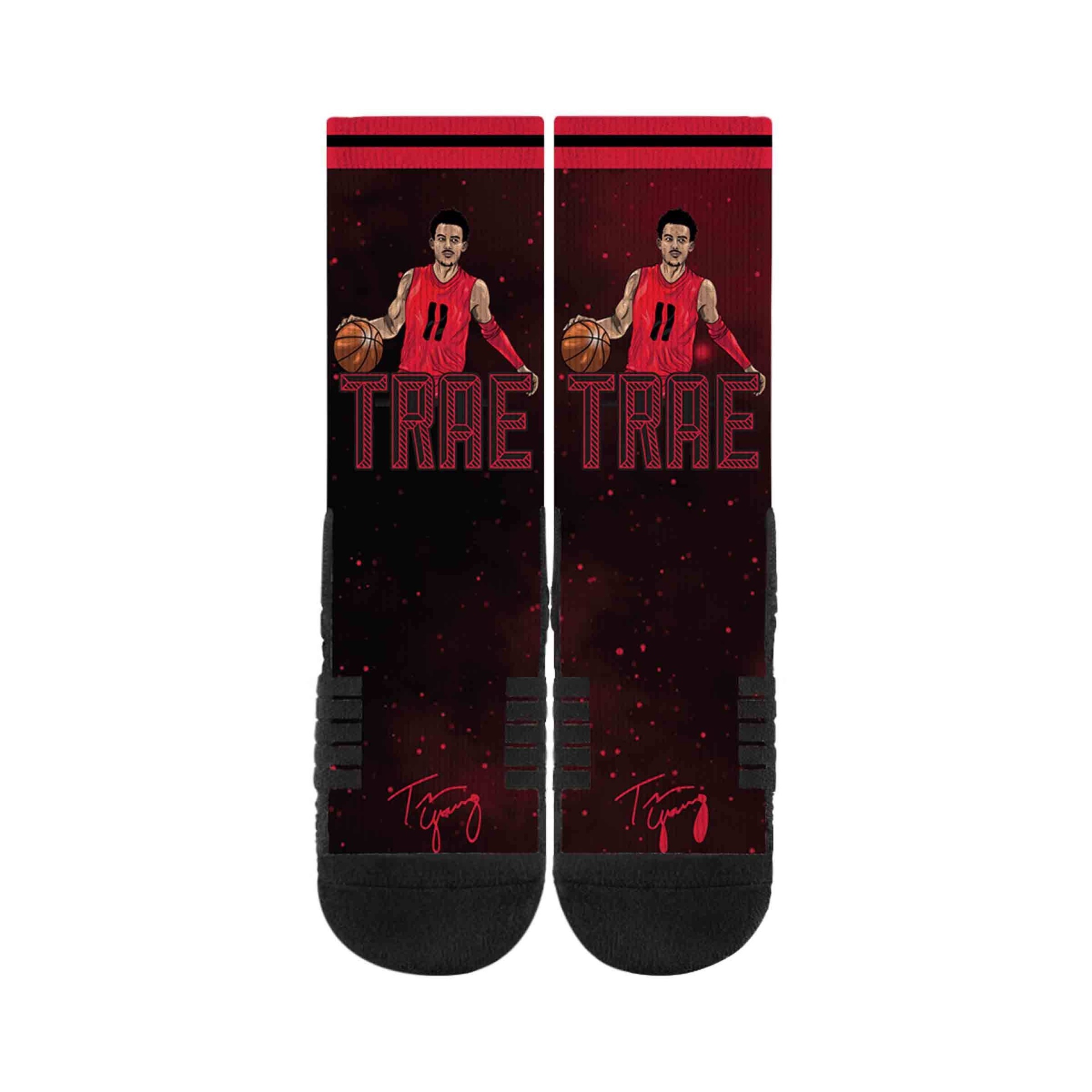 slide 1 of 2, NBA Atlanta Hawks Trae Young Galaxy Socks, 1 ct