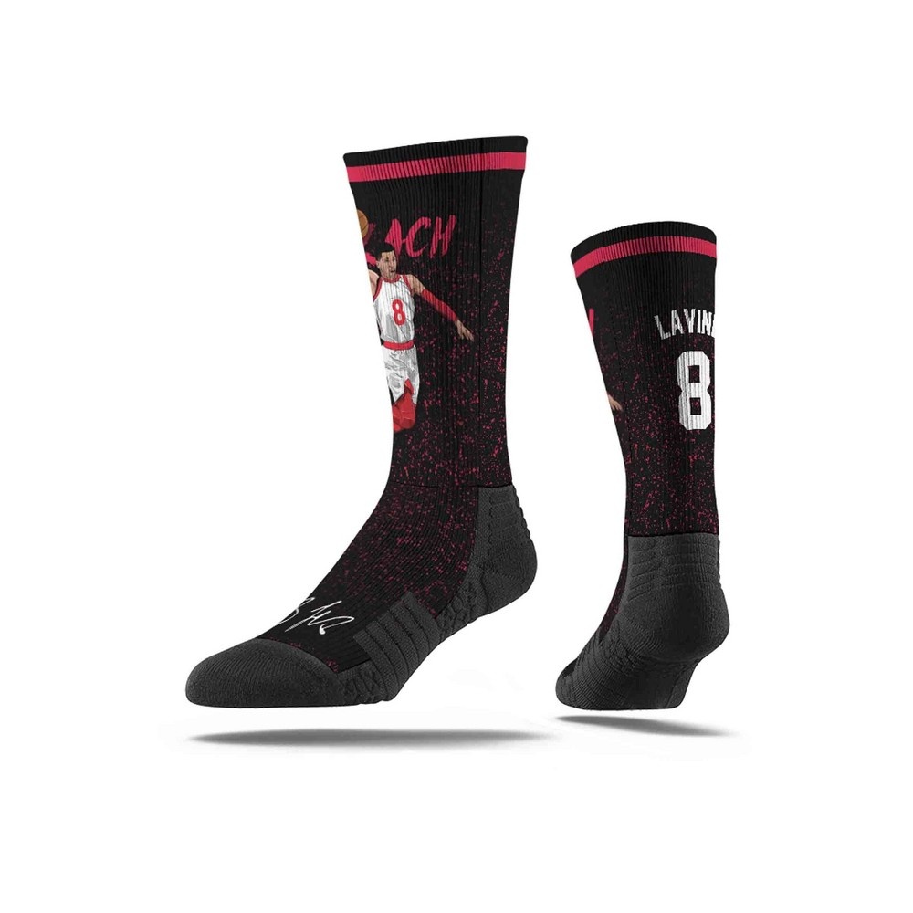slide 2 of 2, NBA Chicago Bulls Zach Lavine Galaxy Socks, 1 ct