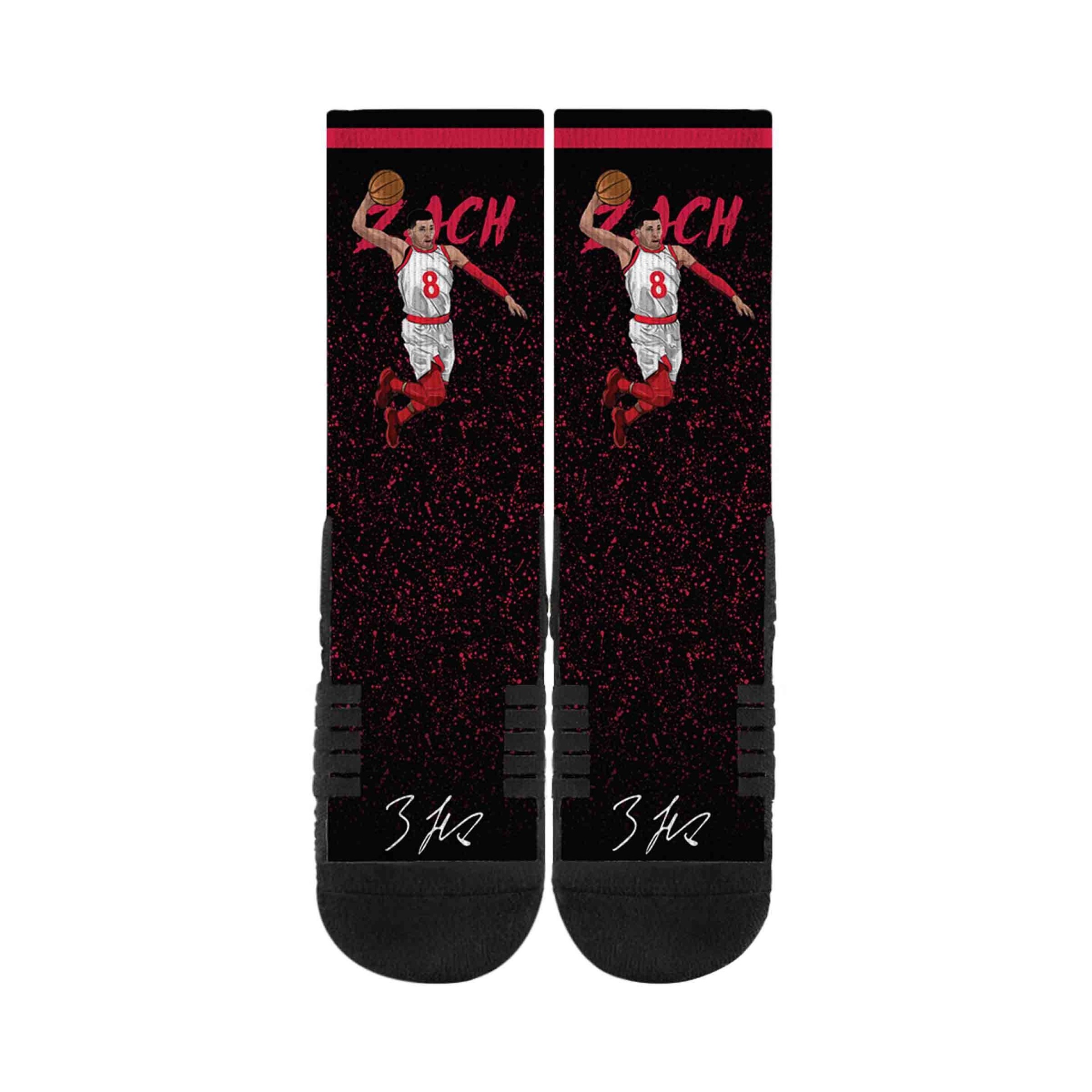 slide 1 of 2, NBA Chicago Bulls Zach Lavine Galaxy Socks, 1 ct