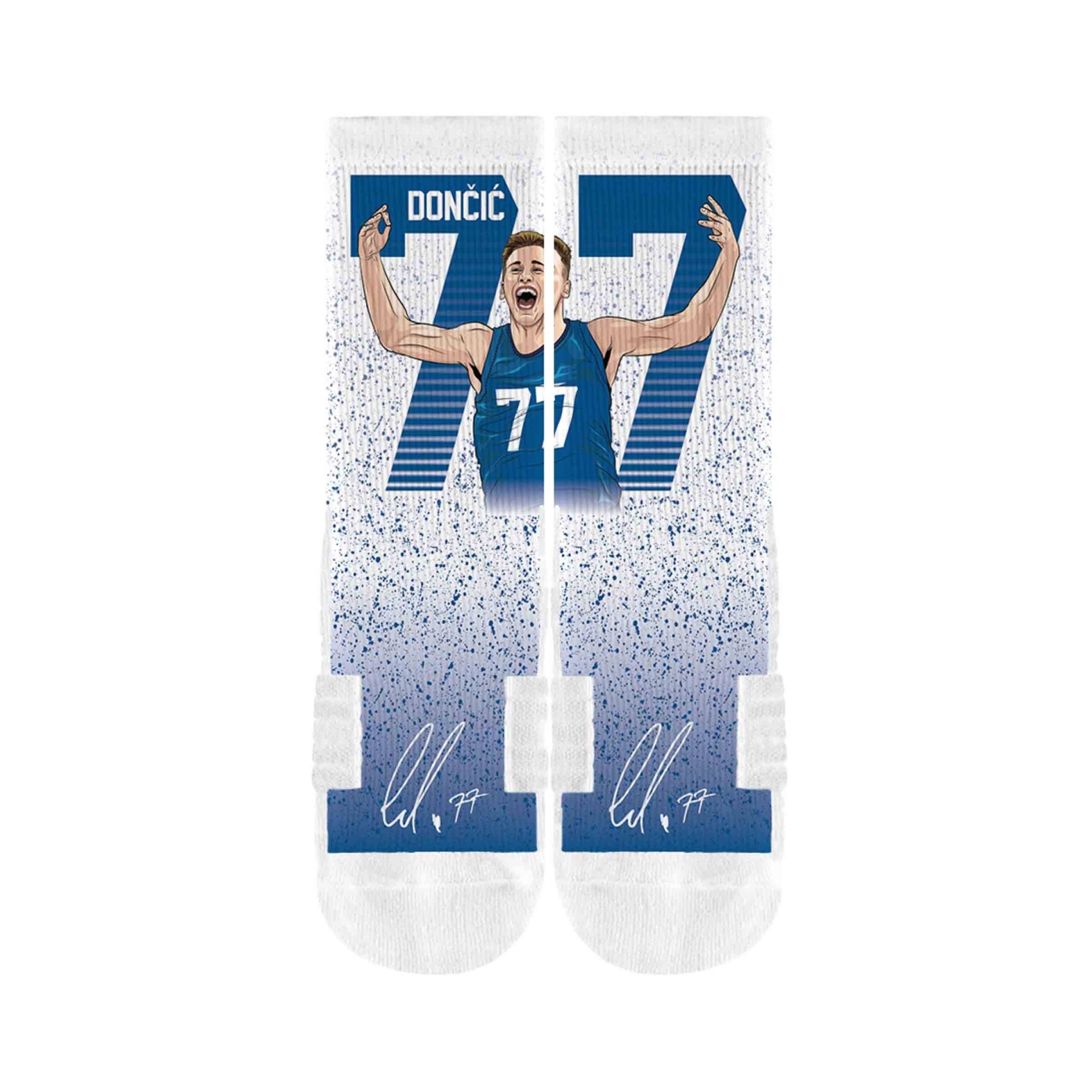 slide 1 of 2, NBA Dallas Mavericks Luka Dsoncic Galaxy Socks, 1 ct