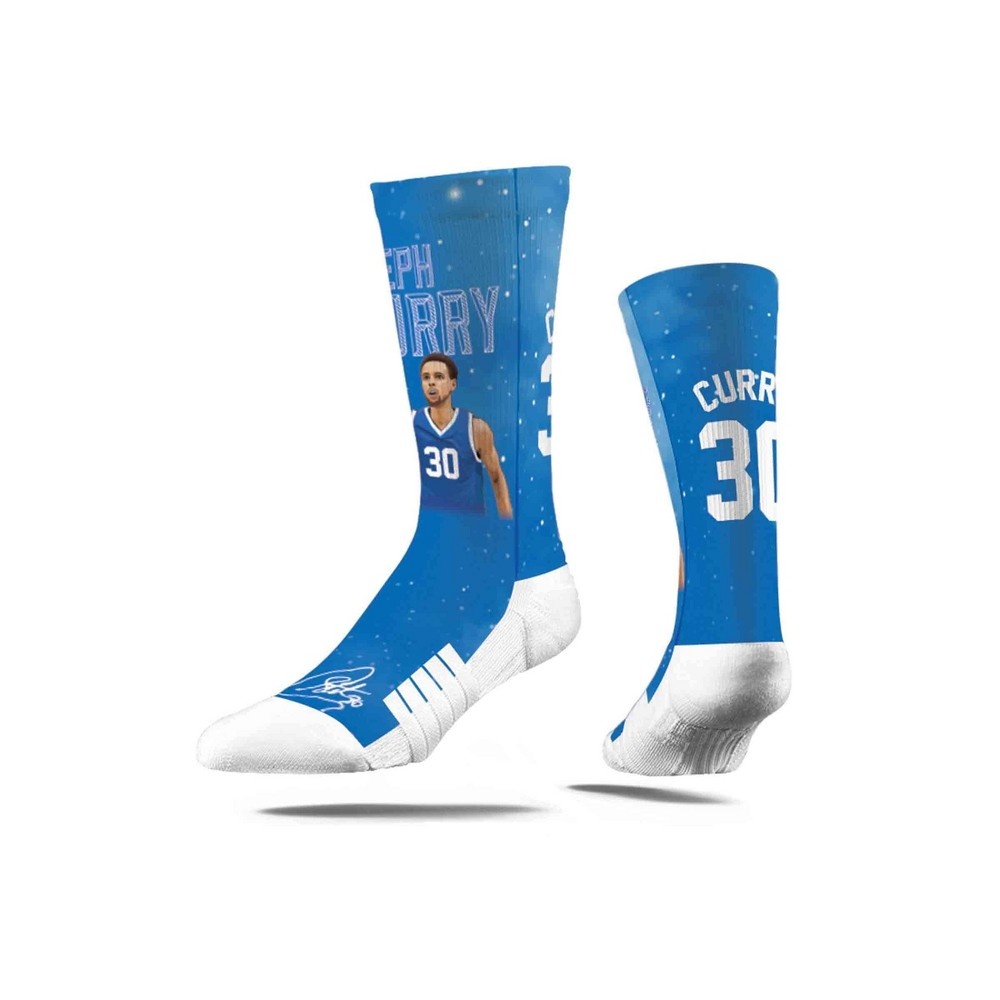 slide 2 of 2, NBA Golden State Warriors Steph Curry Galaxy Socks, 1 ct