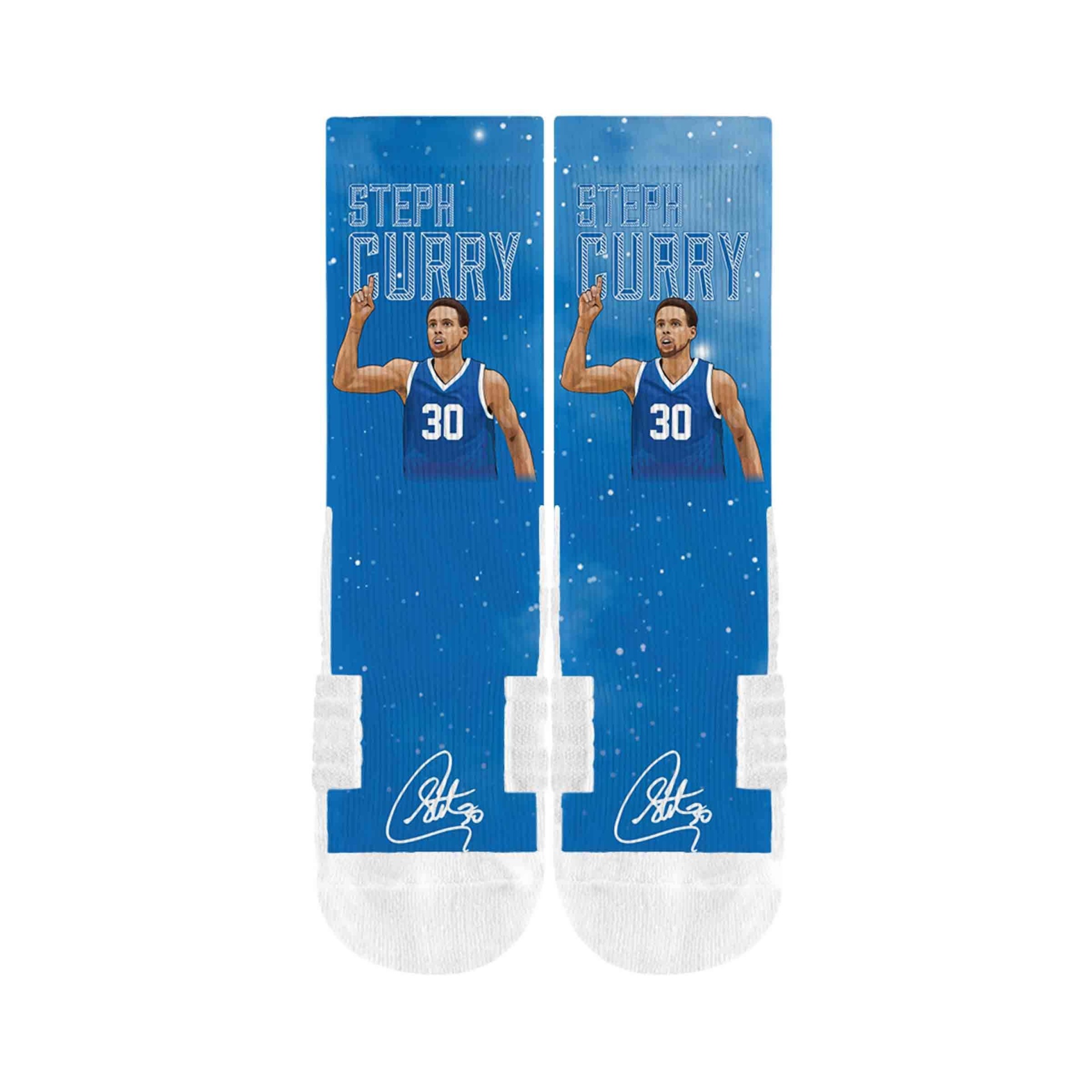 slide 1 of 2, NBA Golden State Warriors Steph Curry Galaxy Socks, 1 ct