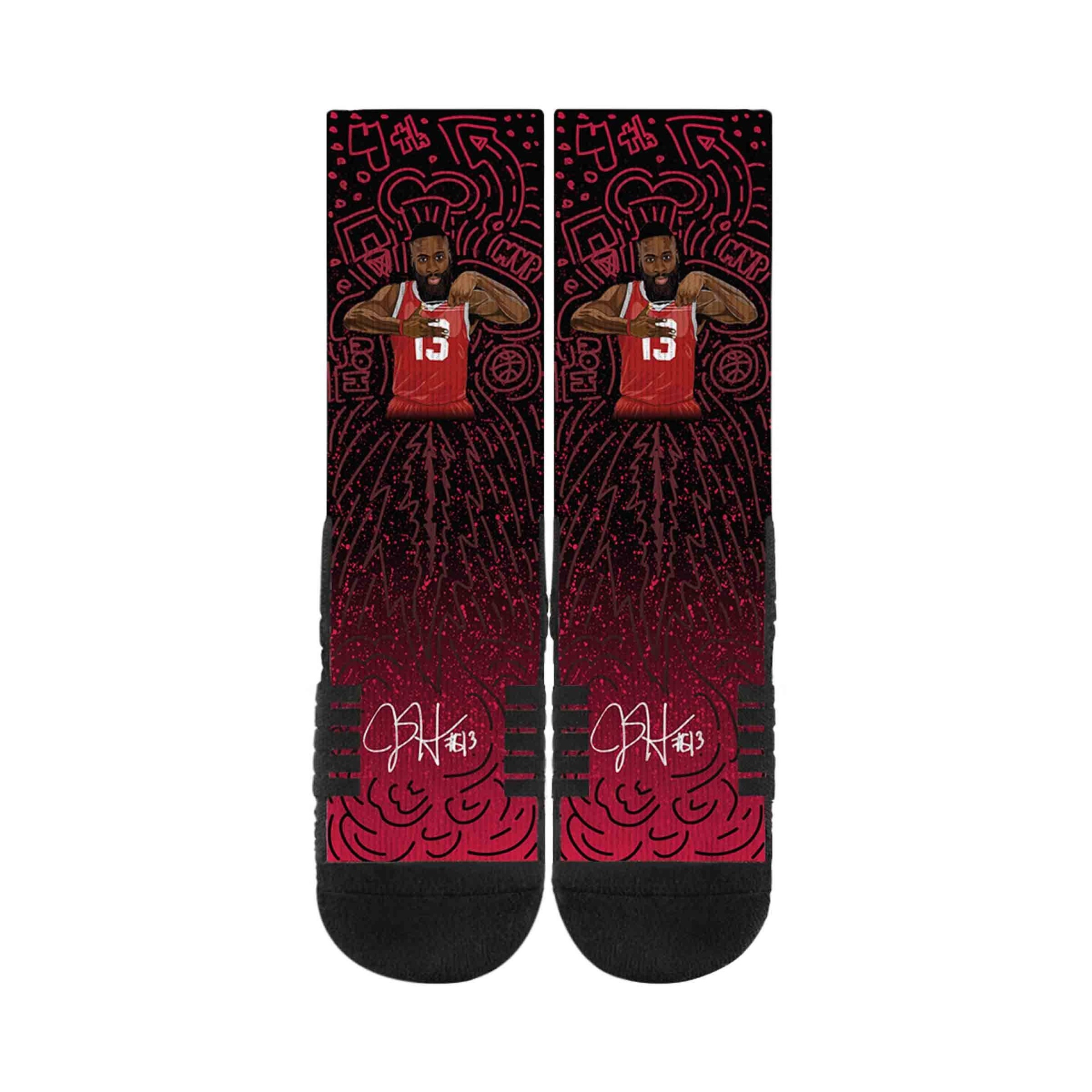 slide 1 of 2, NBA Houston Rockets James Harden Galaxy Socks, 1 ct