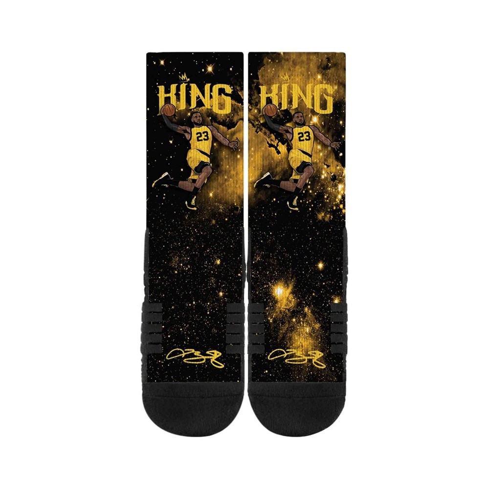 slide 2 of 3, NBA Los Angeles Lakers Lebron James Galaxy Socks, 1 ct