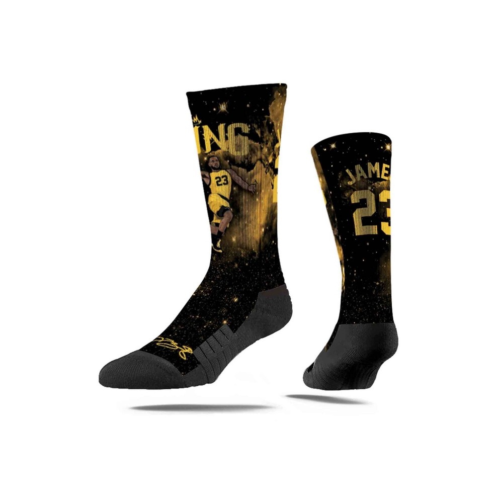 slide 3 of 3, NBA Los Angeles Lakers Lebron James Galaxy Socks, 1 ct