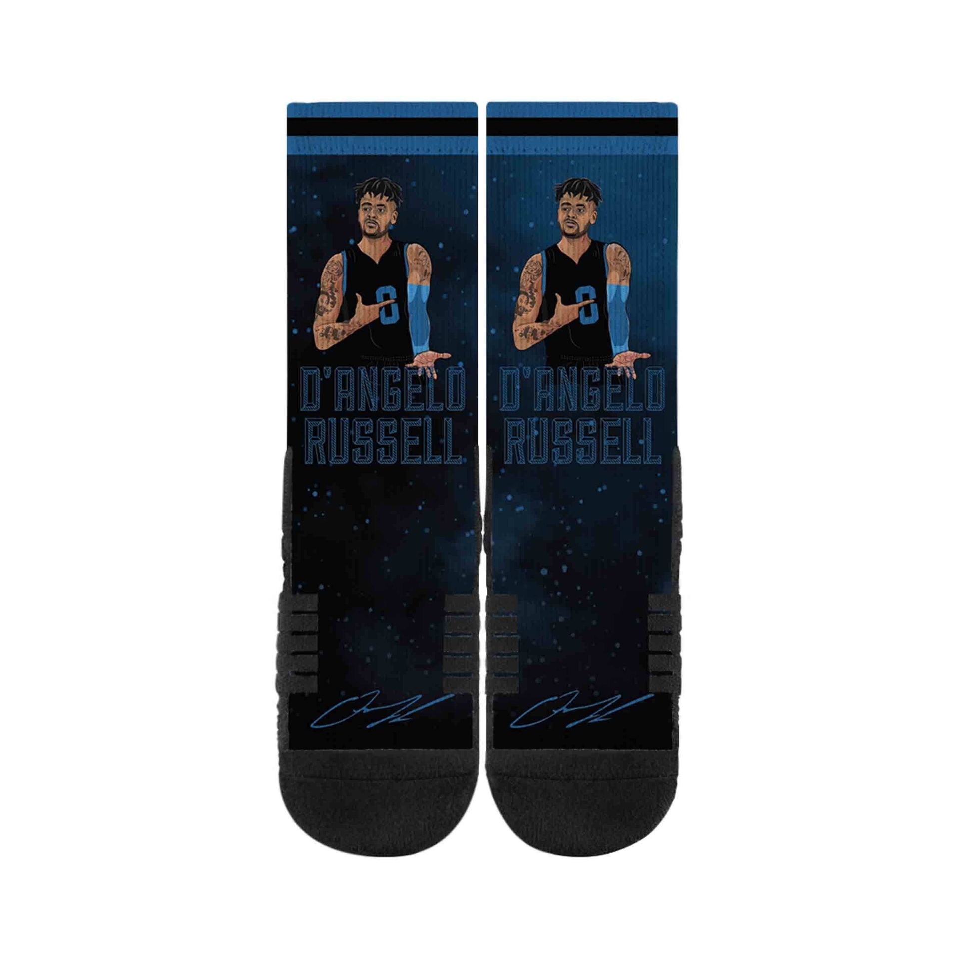 slide 1 of 2, NBA Minnesota Timberwolves D'Angelo Russell Galaxy Socks, 1 ct