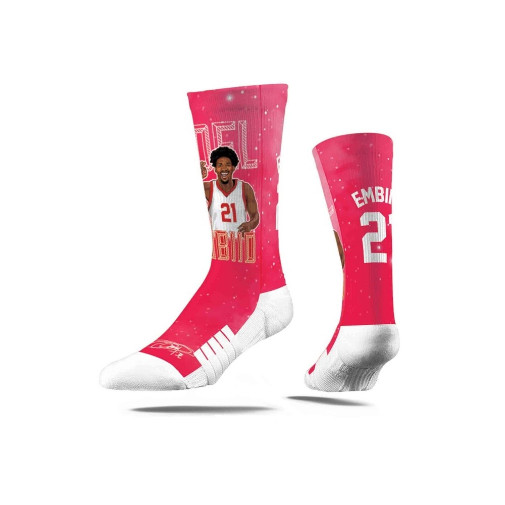 slide 2 of 2, NBA Philadelphia 76ers Joel Embiid Galaxy Socks, 1 ct