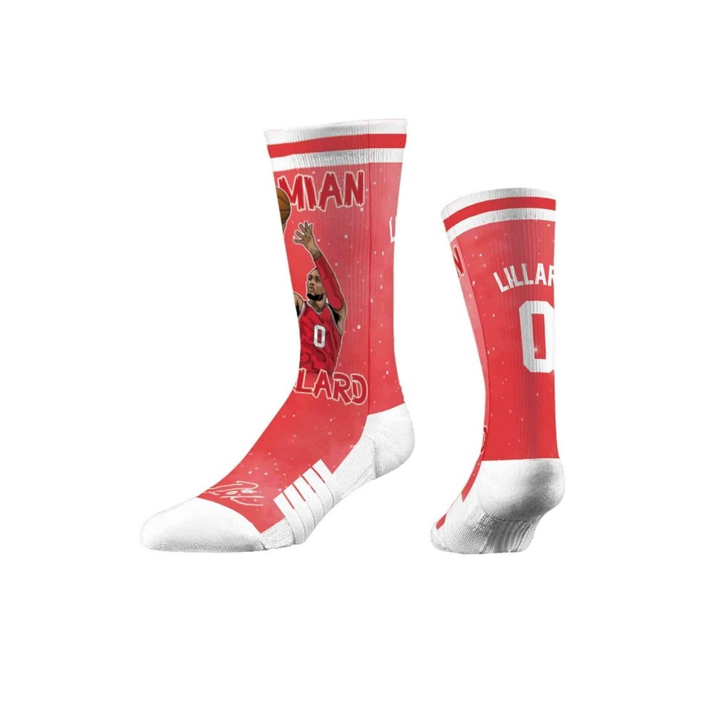 slide 2 of 2, NBA Portland Trail Blazers Damian Lillard Galaxy Socks, 1 ct