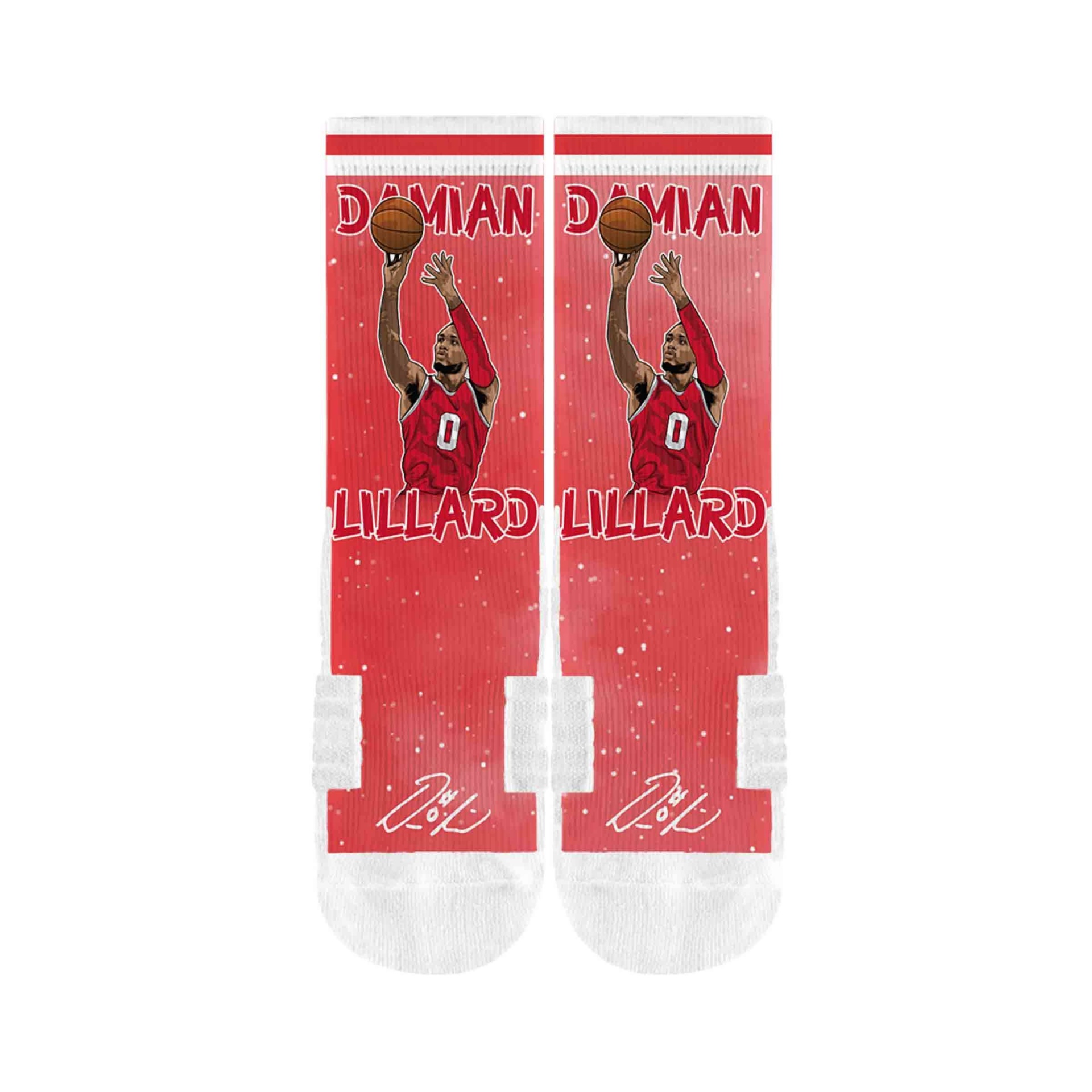 slide 1 of 2, NBA Portland Trail Blazers Damian Lillard Galaxy Socks, 1 ct