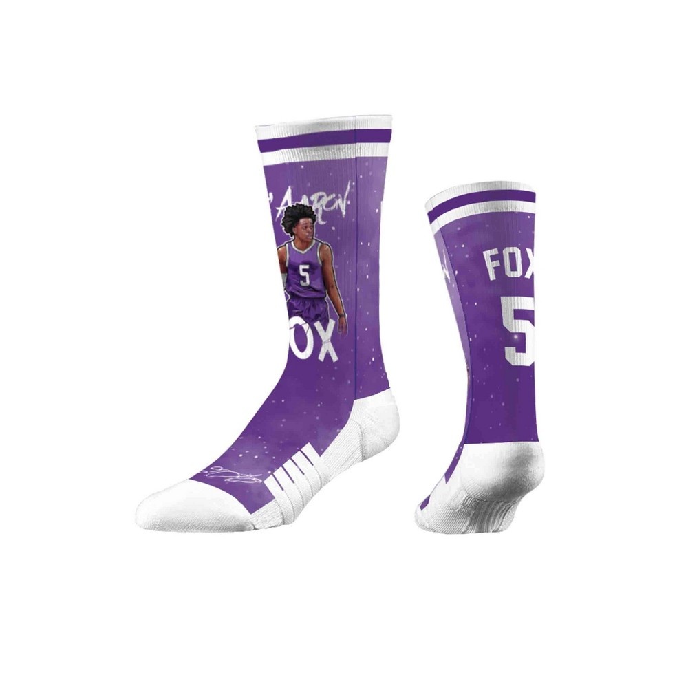 slide 2 of 2, NBA Sacramento Kings De'Aaron Fox Galaxy Socks, 1 ct