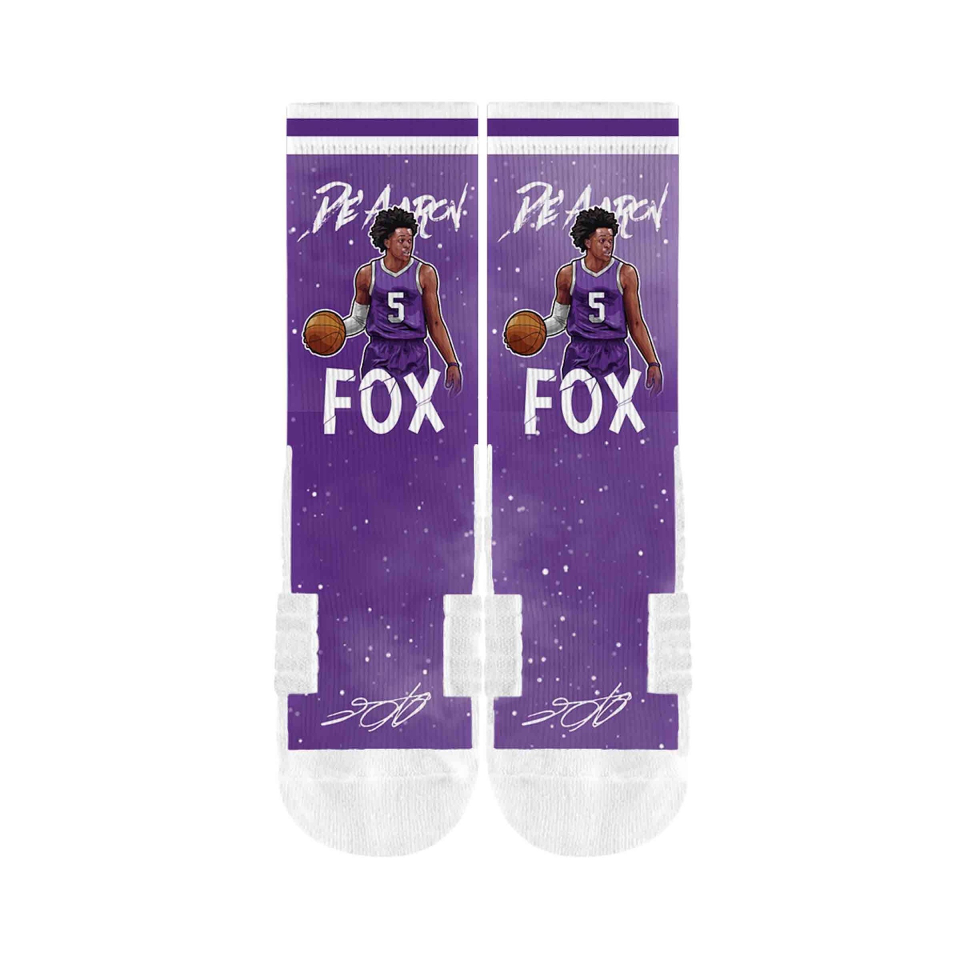 slide 1 of 2, NBA Sacramento Kings De'Aaron Fox Galaxy Socks, 1 ct