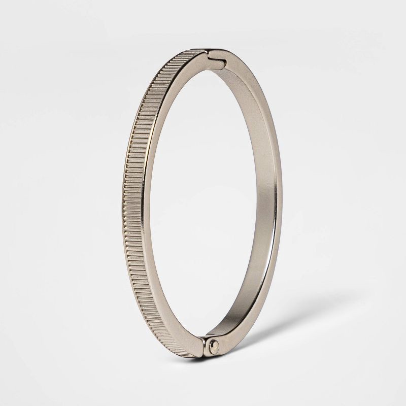 slide 4 of 4, Rust Proof Oval Shower Ring Nickel - Threshold™, 1 ct