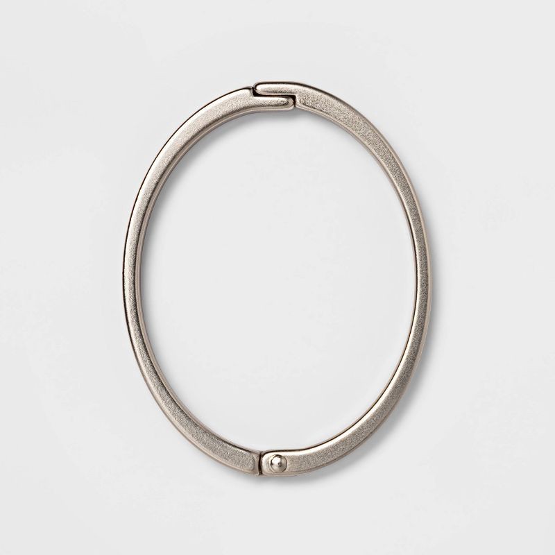 slide 1 of 4, Rust Proof Oval Shower Ring Nickel - Threshold™, 1 ct