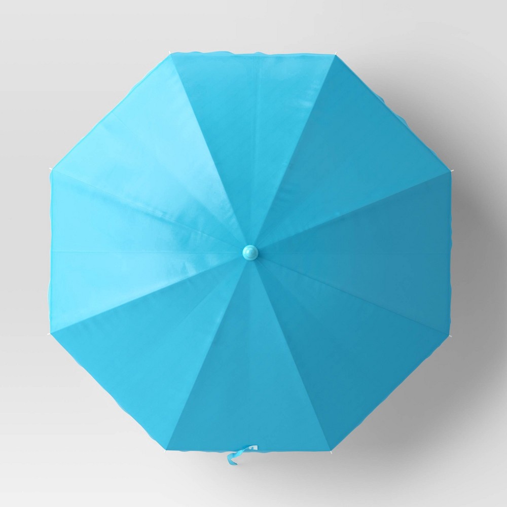 slide 3 of 6, 6' Beach Sand Umbrella - Blue - Sun Squad, 1 ct