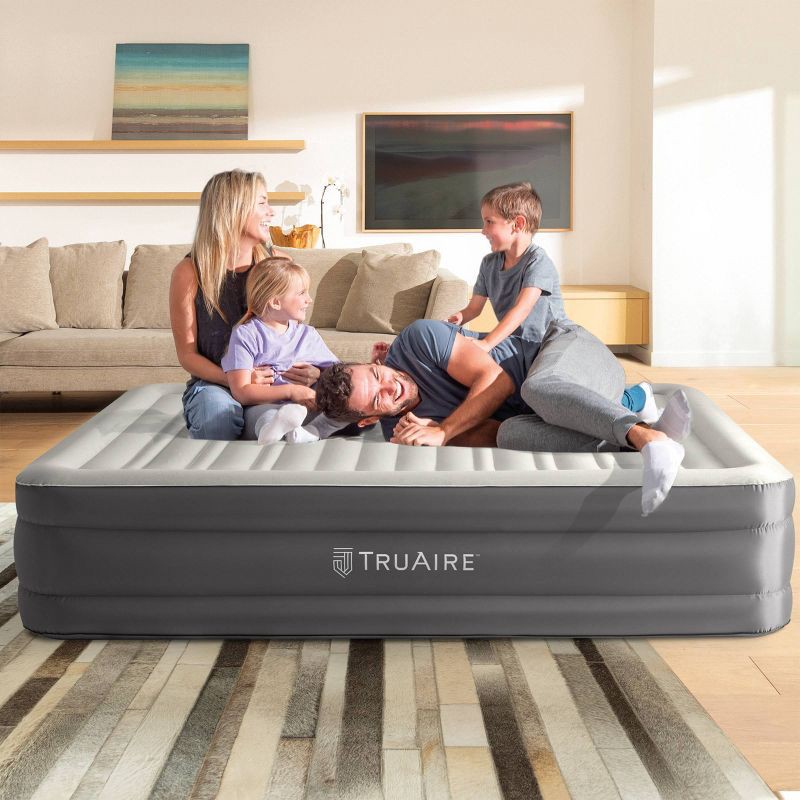 slide 3 of 3, Intex Raised TruAire 18" Queen Air Mattress with Internal 120V Pump, 1 ct