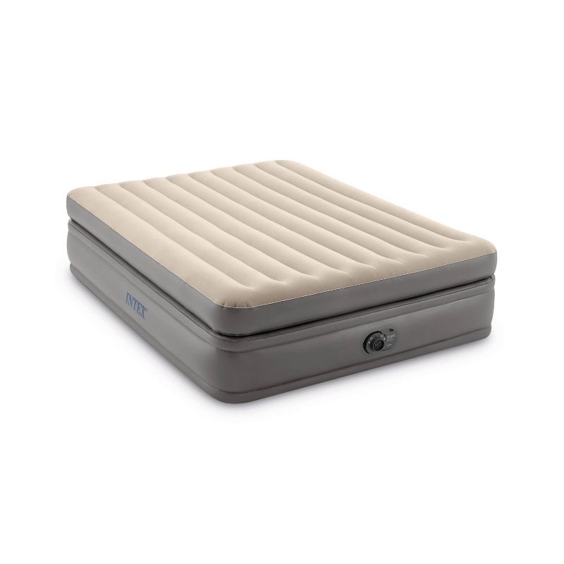 slide 2 of 6, Intex Raised Comfort Pillowtop 20" Queen Air Mattress with Built in Pump, 1 ct