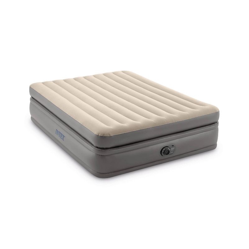 slide 2 of 7, Intex Raised Comfort Pillowtop 20" Queen Air Mattress with Built in Pump, 1 ct