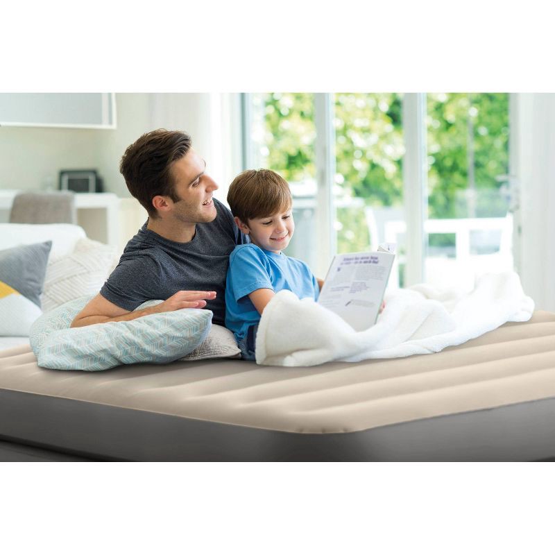 slide 7 of 7, Intex Raised Comfort Pillowtop 20" Queen Air Mattress with Built in Pump, 1 ct