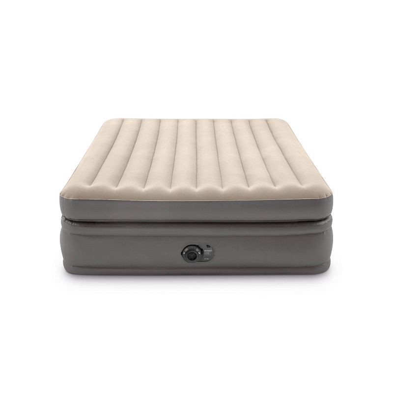 slide 1 of 6, Intex Raised Comfort Pillowtop 20" Queen Air Mattress with Built in Pump, 1 ct