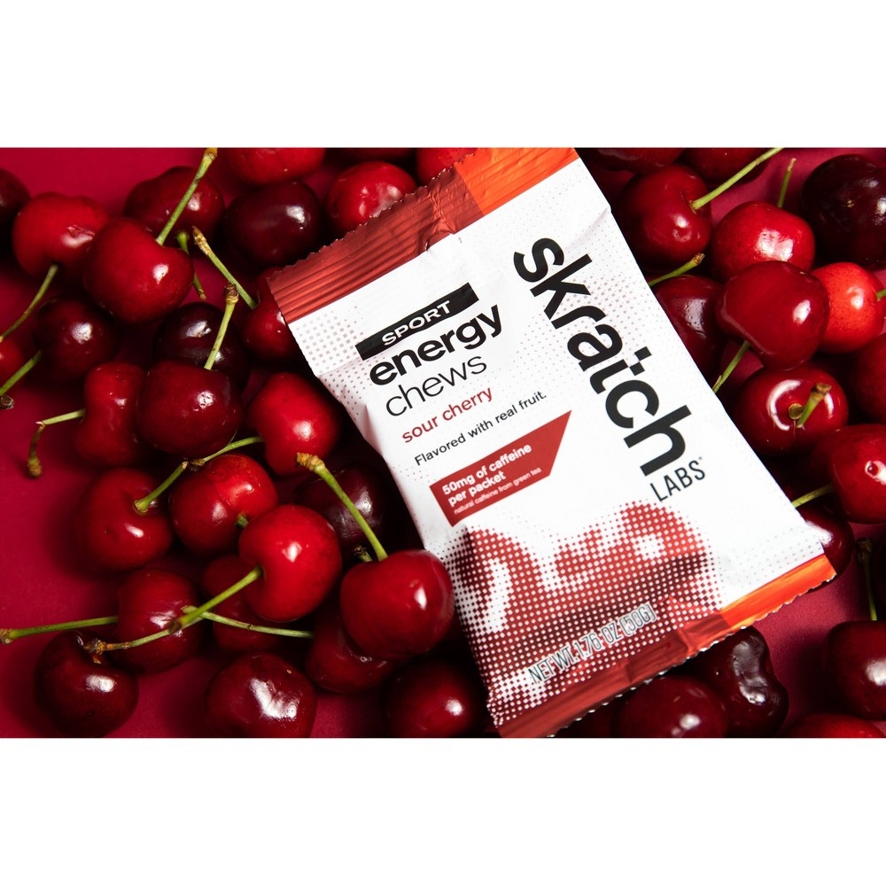 slide 3 of 4, Skratch Labs Sport Energy Chews Sour Cherry with Caffeine - 1.76oz, 1.76 oz