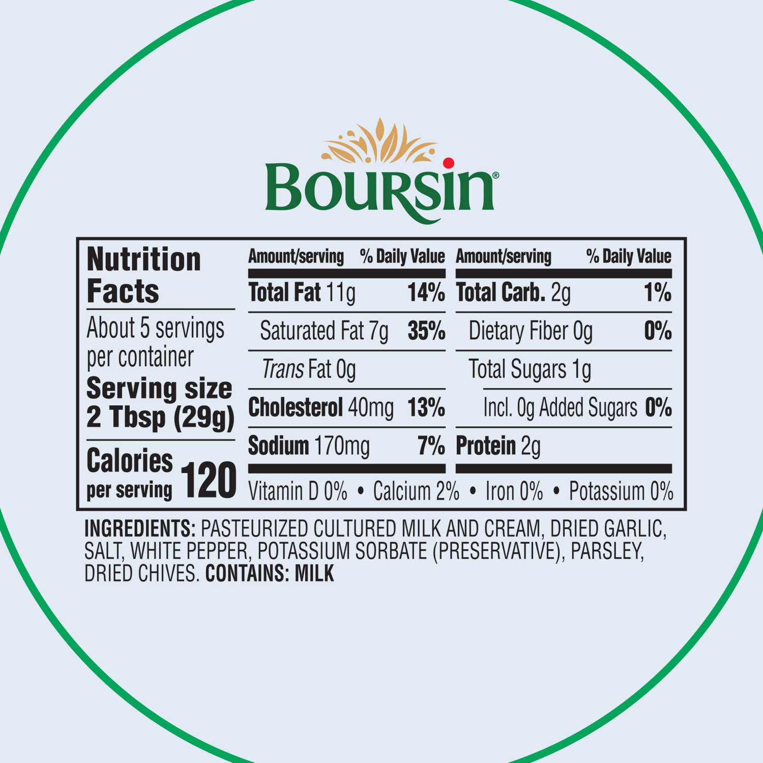 slide 3 of 8, Boursin Garlic & Fine Herbs Gourmet Cheese, 5.3oz, 5.3 oz