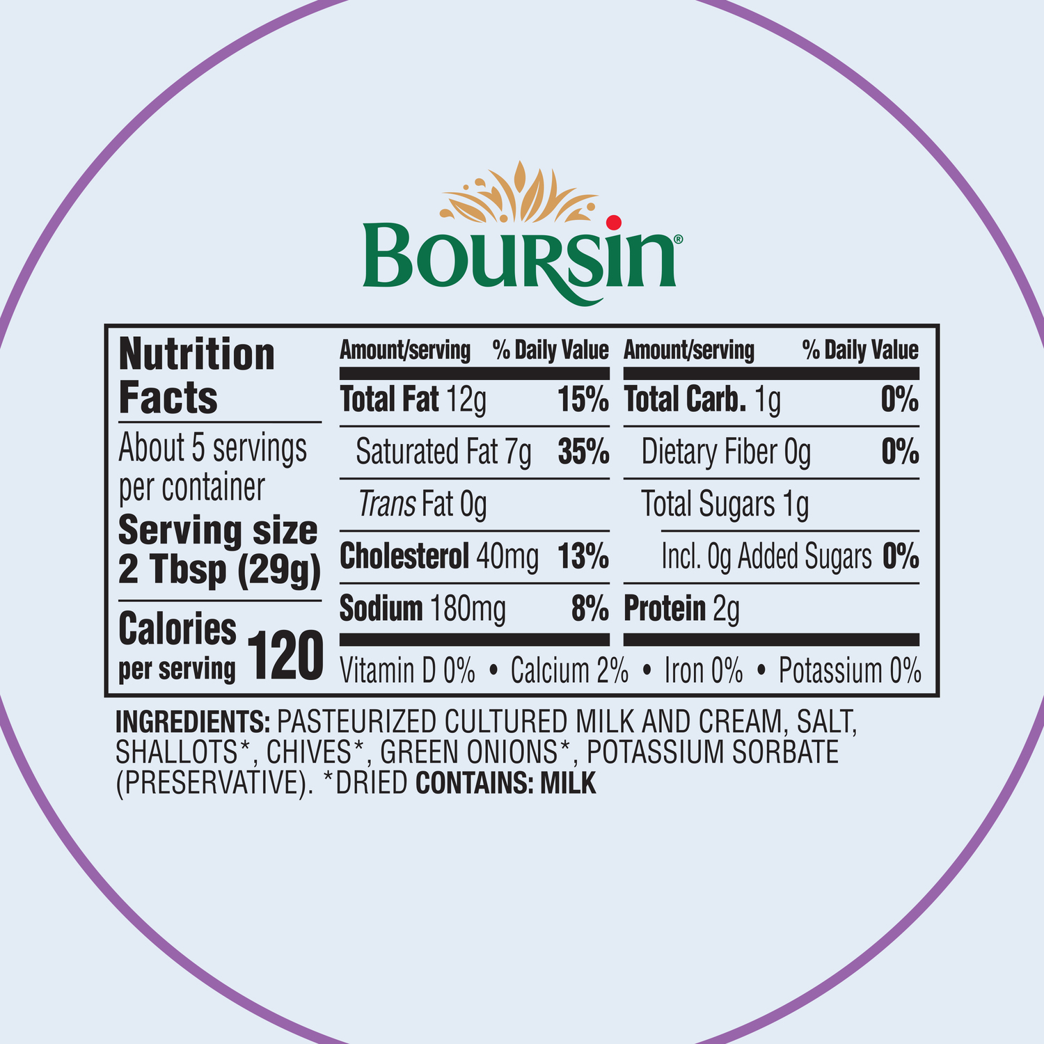 slide 3 of 8, Boursin Gournay Cheese Shallot & Chive - 5.2 oz, 5.3 oz