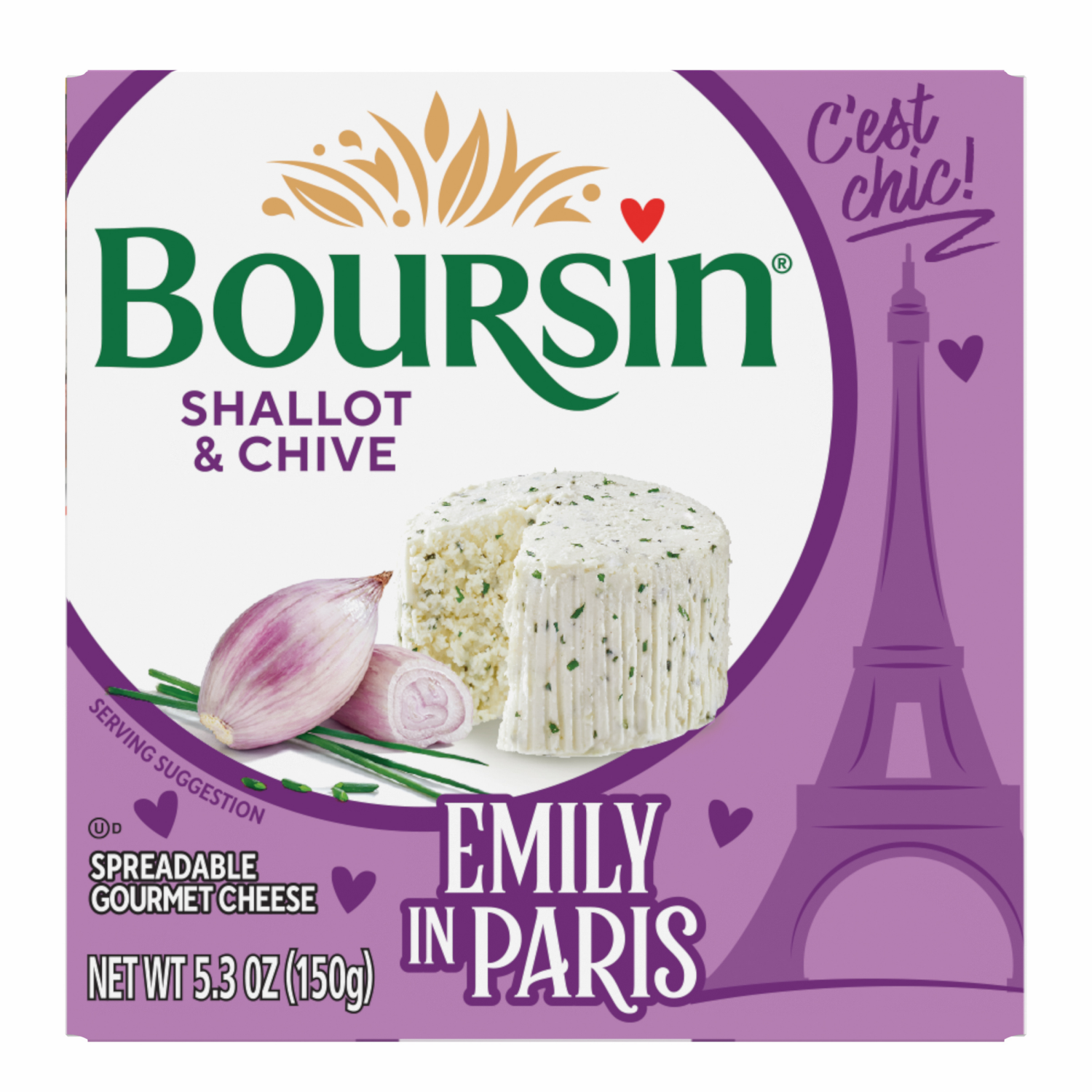 slide 1 of 8, Boursin Gournay Cheese Shallot & Chive - 5.2 oz, 5.3 oz