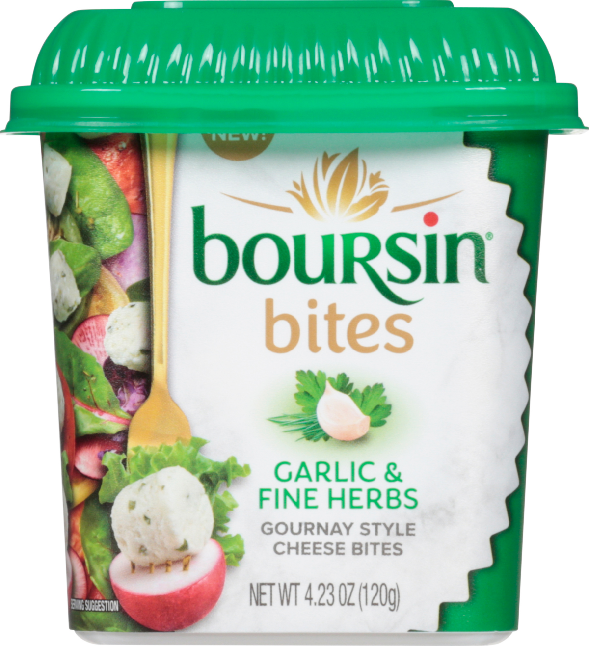 slide 1 of 13, Boursin Bites Garlic & Fine Herbs Gournay Style Cheese Bites 4.23 oz, 4.23 oz