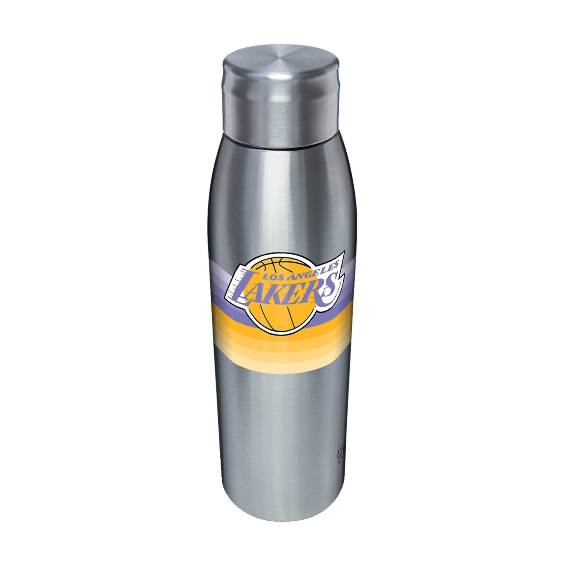 slide 1 of 1, NBA Los Angeles Lakers Retro Stripe Stainless Water Bottle, 17 oz