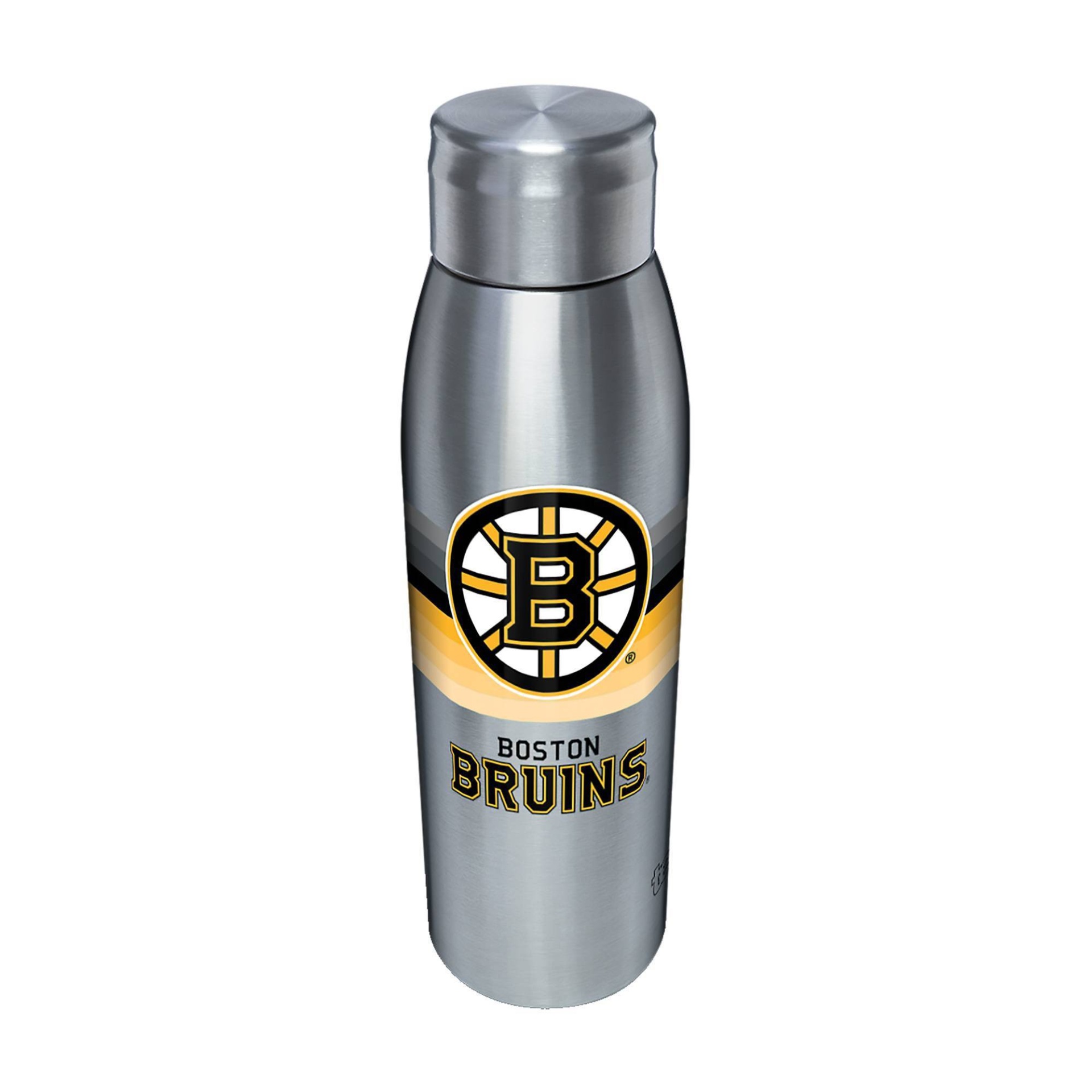 slide 1 of 1, NHL Boston Bruins Retro Stripe Stainless Water Bottle, 17 oz