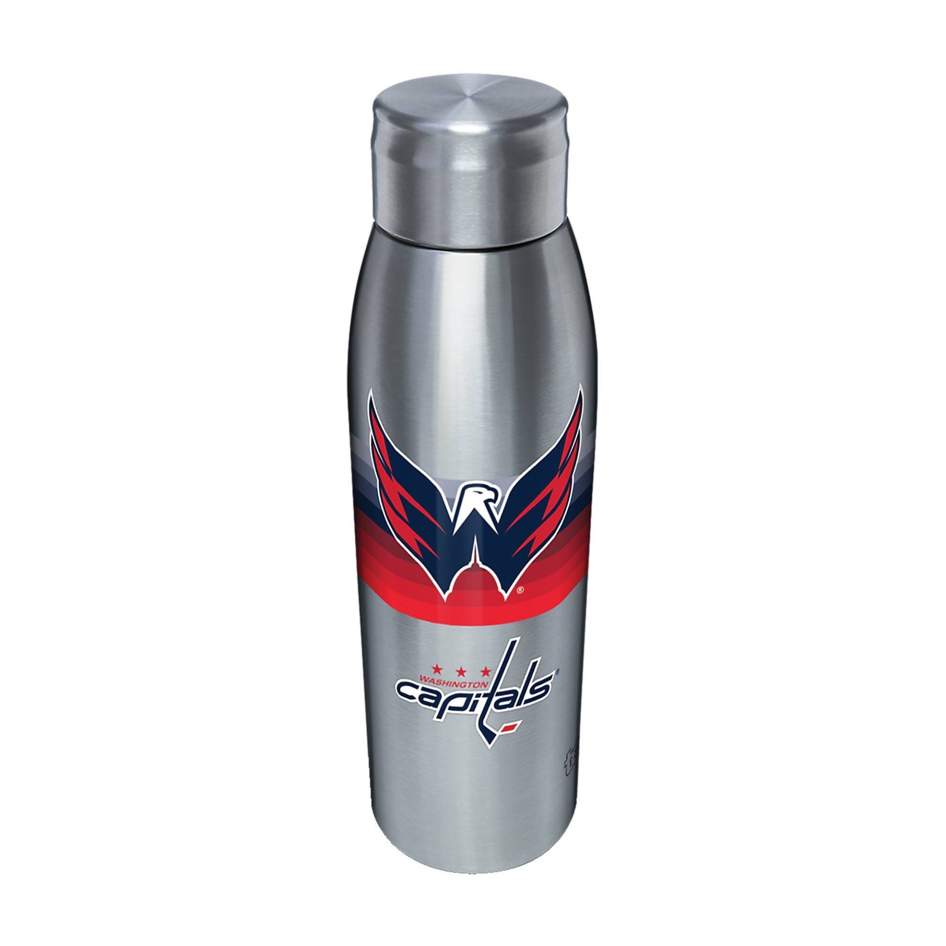 slide 1 of 1, NHL Washington Capitals Retro Stripe Stainless Water Bottle, 17 oz