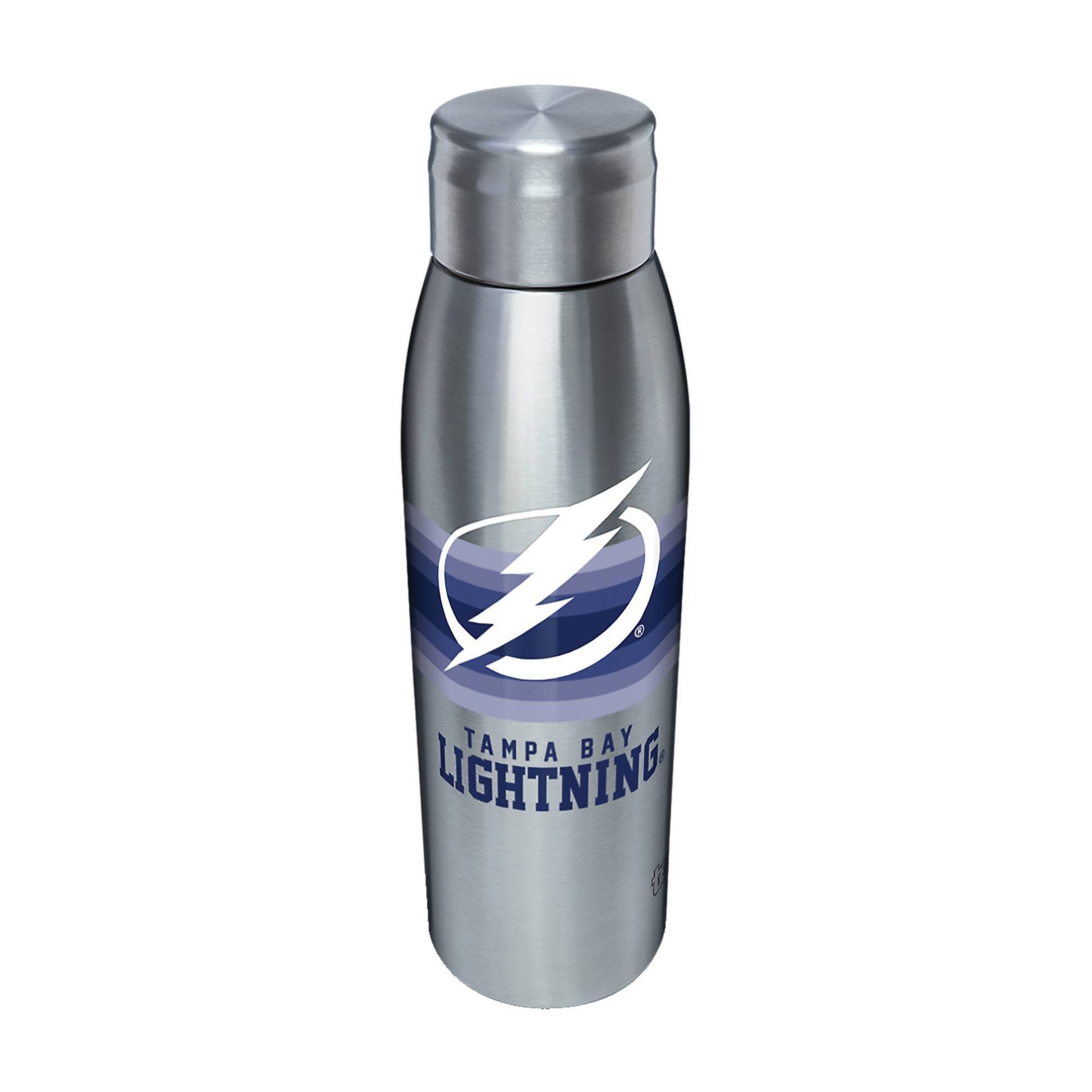 slide 1 of 1, NHL Tampa Bay Lightning Retro Stripe Stainless Water Bottle, 17 oz