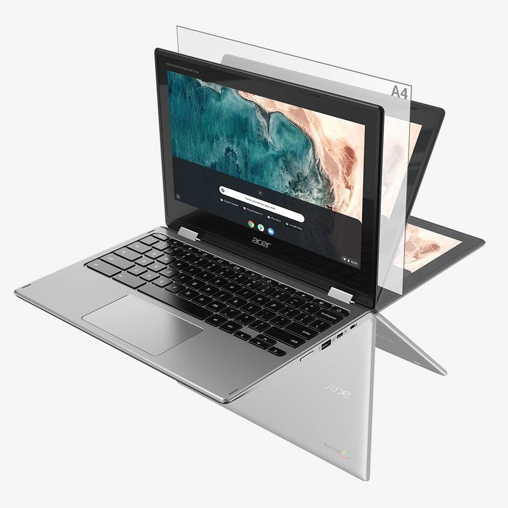 slide 7 of 7, Acer 11.6" Touchscreen Convertible Spin 311 Chromebook Laptop, 64GB Storage, Intel Processor, Silver (CP311-2H-C7QD), 1 ct