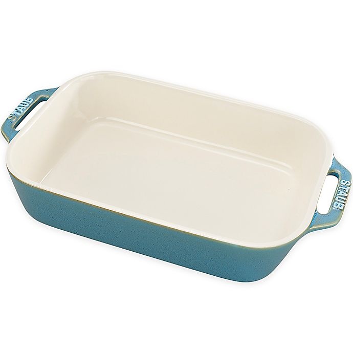 slide 1 of 1, Staub Rectangular Baker - Rustic Turquoise, 2.5 qt