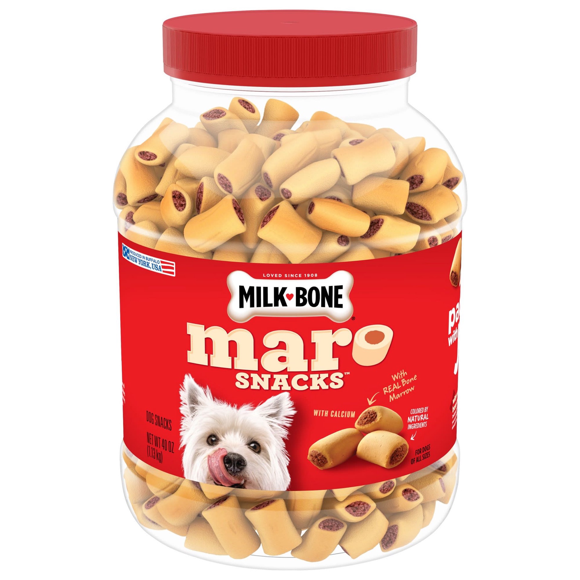 slide 1 of 10, Milk-Bone MaroSnacks with Real Bone Marrow Dog Snacks with Real Bone Marrow 40 oz, 40 oz