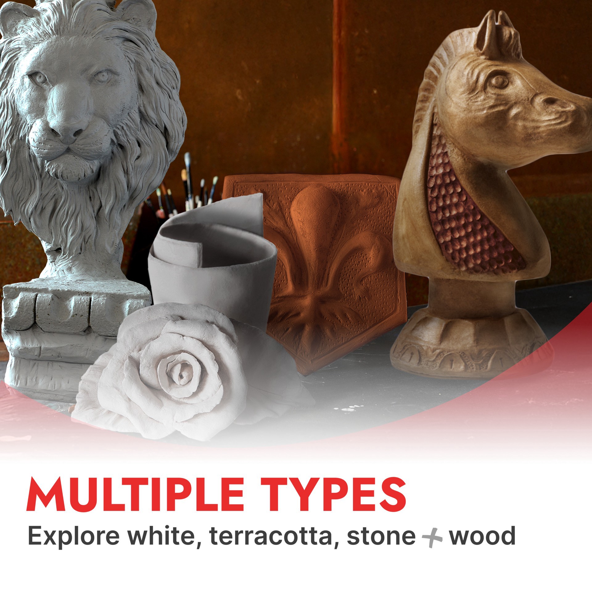 slide 4 of 7, Das 1.5lb. Wood Modeling Clay, 1.5 lb