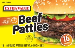 Extra Value® frozen beef patties