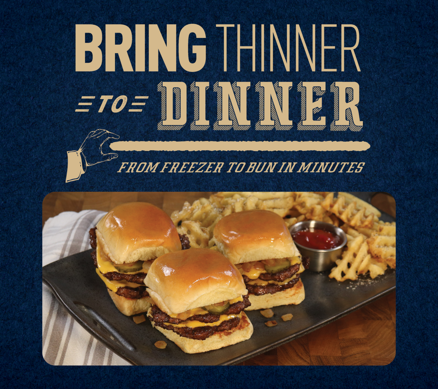 slide 3 of 5, Holten Smashed Slider Burger, 1.5 lb